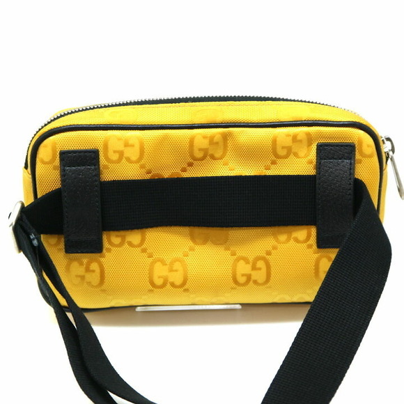 Gucci Body Bag Canvas Leather Black Yellow - Picture 3 of 9